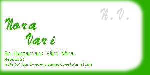 nora vari business card